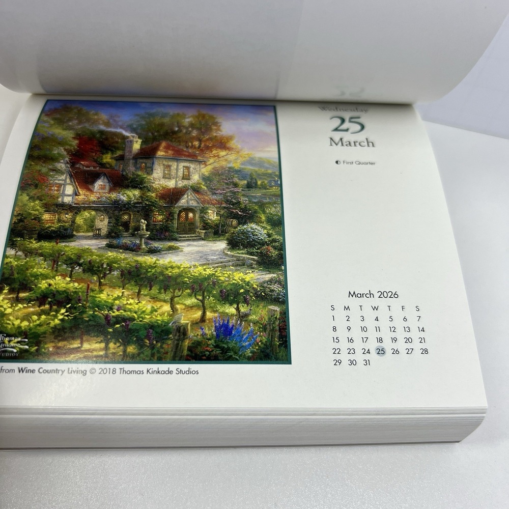 Thomas Kinkade Studios 2026 Day-to-Day Calendar Desktop Scenery Daily - Picture 5 of 10